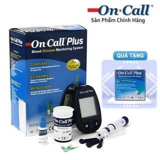 [Thương Hiệu Mỹ] Máy đo đường huyết On Call PLus - Tặng Kèm 25 que thử - Đo Chính Xác 99% trước và sau khi ăn