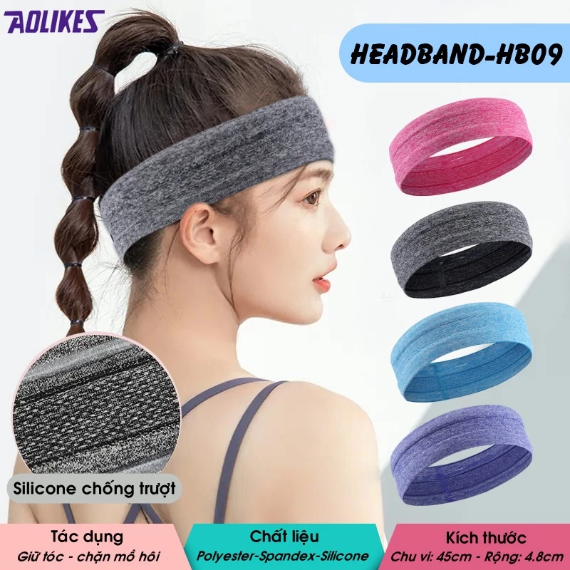 Băng Đô Thể Thao Nam Nữ AOLIKES HB/09, Headband Thấm Mồ Hôi Tập Gym Bóng Chuyền Bóng Rổ Tennis Cầu lông Chạy Bộ Bóng Đá