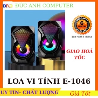 <FULL VAT> Loa Vi Tính 2.0 Mini 1046 -Loa Để Bàn Cao Cấp Có Led RGB- Bảo Hành 6 Tháng