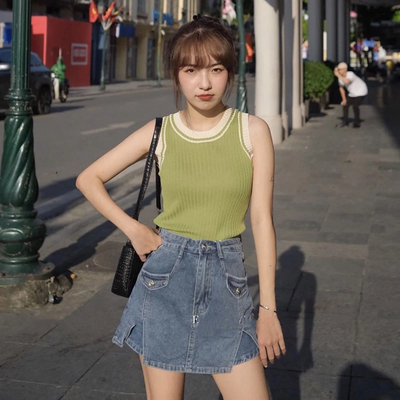 Áo Tanktop Sát Nách Chất Len Tăm Hàng Quảng Châu M1436- Lolla_Fashion