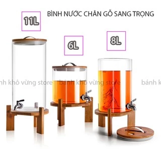 Bình thủy tinh đựng nước ép có vòi