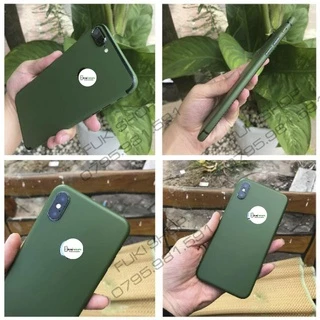 Tấm dán Skin Full Viền Màu Xanh Rêu Cho 5 6 7 8 6plus 7plus 8plus X XS XR XSMAX 11 PRO MAX 12 PRO MAX