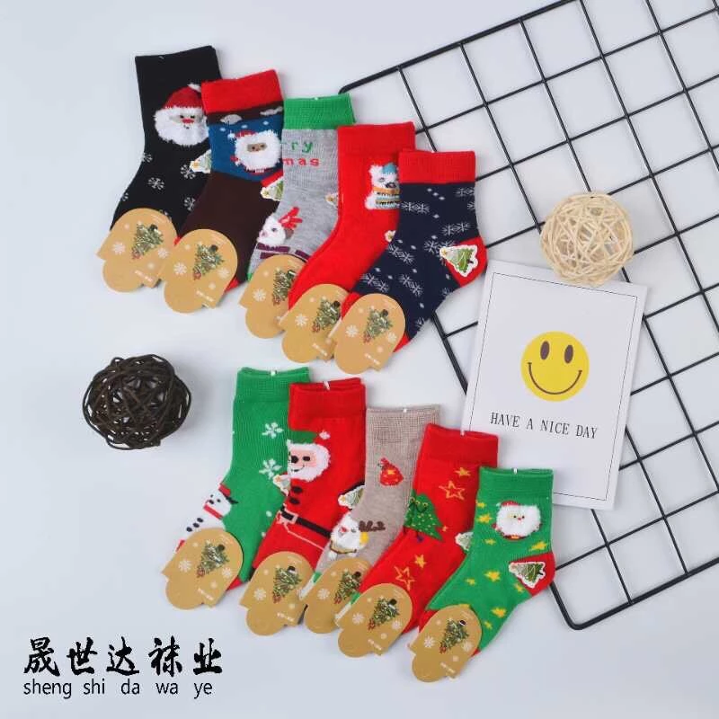 Tất, vớ noel nhiều hình ngộ nghĩnh(set 10 đôi)