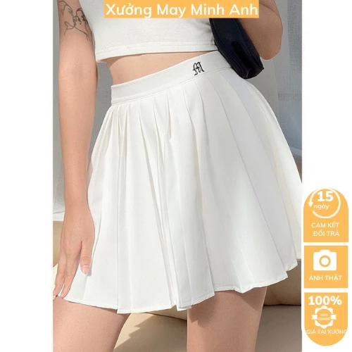 Chân Váy Tennis Xếp Ly Chân Váy Chữ A Cạp Thêu Có Lót Quần Bên Trong MÃ 882