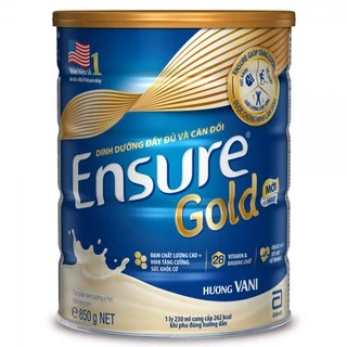 Sữa bột Ensure Gold hương Vani 850g (chính hãng, date xa)