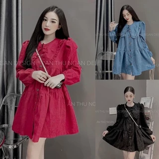 Đầm váy nữ babydoll cổ bèo đơn giản siêu xinh, cute dành cho các nàng yêu đi chơi, dự tiệc