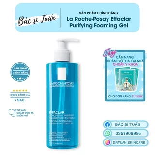 Gel rửa mặt tạo bọt làm sạch da dành cho da dầu nhạy cảm - La Roche-Posay Effaclar Purifying Foaming Gel 400ml