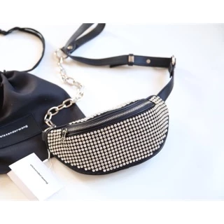 Túi bao tử Alex wang beltbag đeo bụng đính đá lấp lánh hàng fullbox có hộp cao cấp