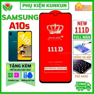 Kính Cường Lực SamSung A10S - Dán Full màn hình 111D - Độ trong suốt cực cao - Chống bám vân tay tốt cho điện thoại