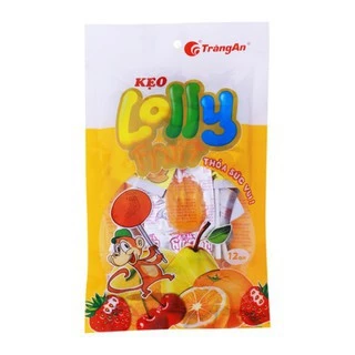 Kẹo mút lolly trái cây Tràng An gói 12 que