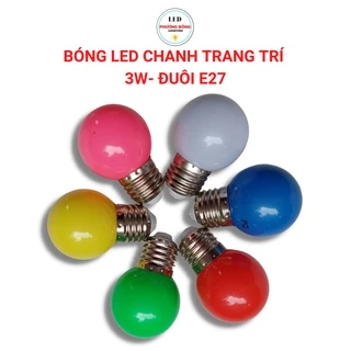 Bóng led Chanh đủ màu 1W Trắng, Vàng, Đỏ, Xanh Lá, Xanh Dương, Hồng.