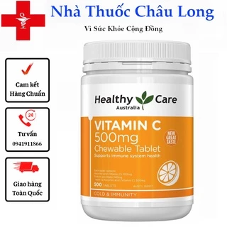 Vitamin C heathy Care 500mg - Úc hộp 500v - Tăng Cường sức đề kháng