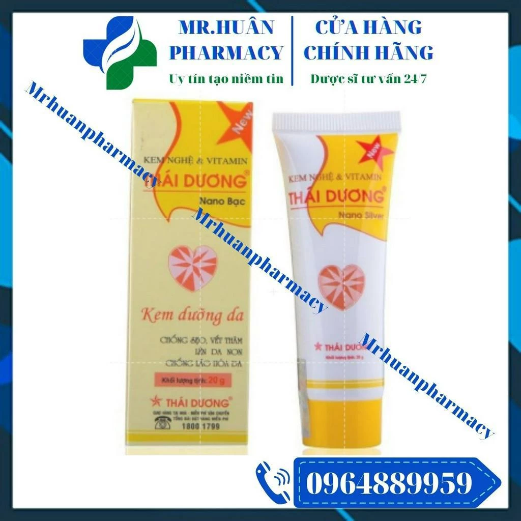 Kem Nghệ & Vitamin Thái Dương 20g - Giúp nhanh liền sẹo, hỗ trợ làm mờ vết thâm