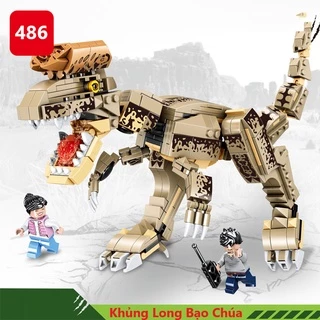 [486 Chi Tiết] BỘ ĐỒ CHƠI XẾP HÌNH Mô Hình Ninja Khủng Long Bạo Chúa, Lắp Ghép Khủng Long, Lắp Ráp Khủng Long