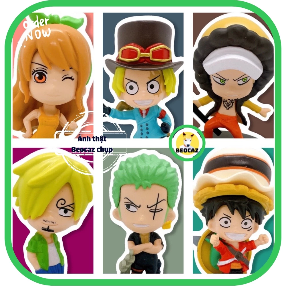 Mô Hình One Piece Đảo Hải Tặc Monkey D Luffy Đồ Chơi Beocaz trưng bày trang trí dễ thương nhân vật Zoro Nico Set 3