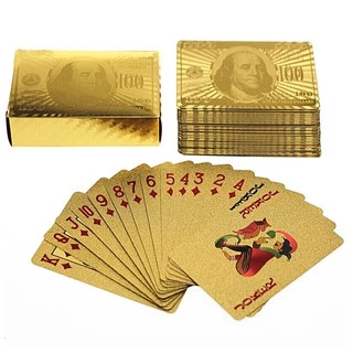 Bài Tây Poker Nhựa Cao Cấp Mạ Nhũ Màu Vàng Chống Thấm Nước Uốn Cong Chính Hãng Amalife