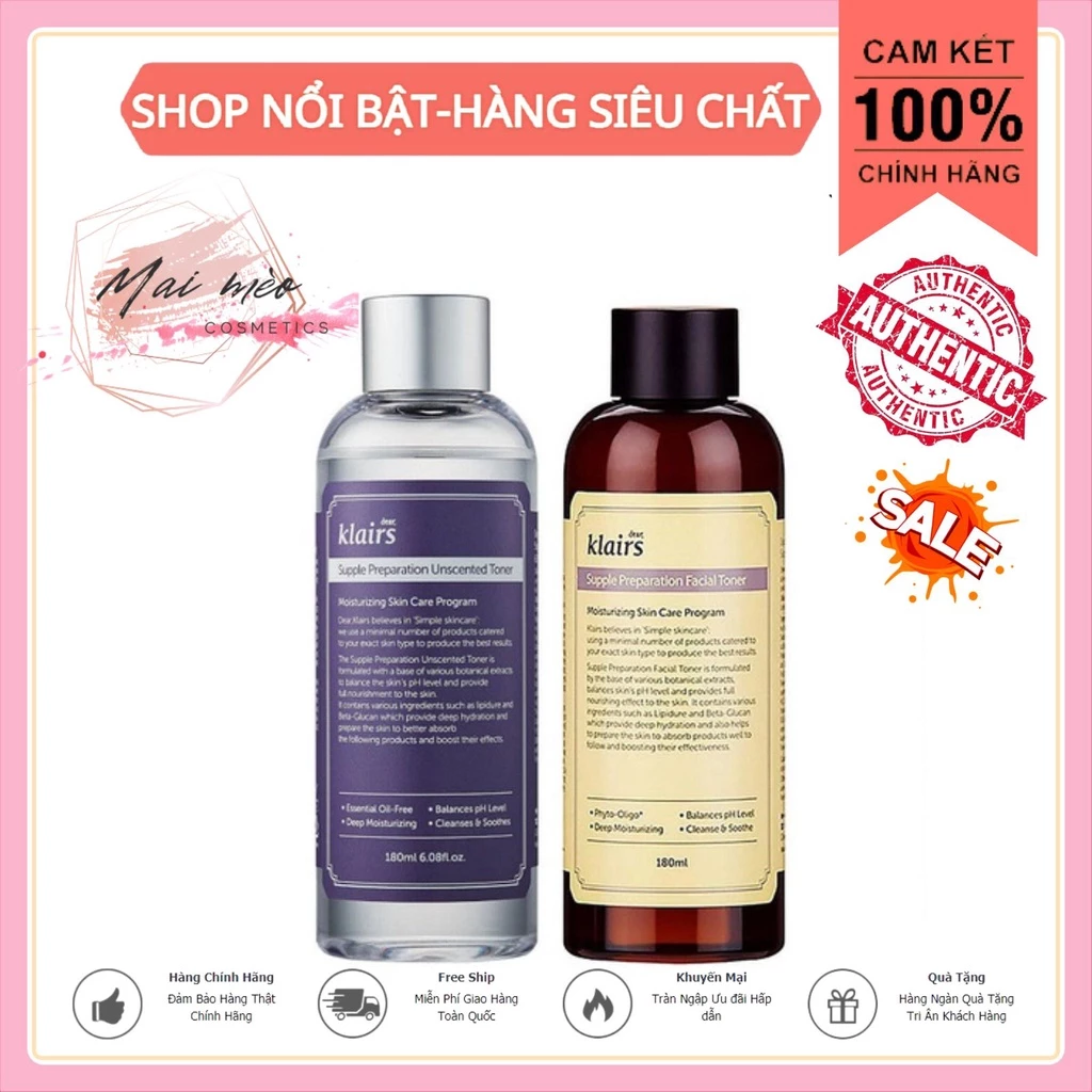 Nước hoa hồng klairs 180ml