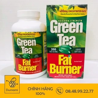 Trà Xanh giảm cân Green Tea Fat Burner 200 viên của Mỹ