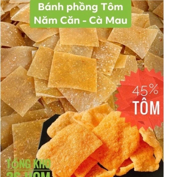 Phồng tôm Năm Căn đặc sản Cà Mau nở đều giòn ngon