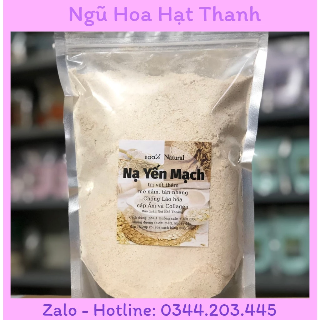 Bột Yến Mạch Nguyên Chất Đắp Mặt Nạ Chống Lão Hóa, Ngừa Mụn MILAGANICS 1000g (Túi Zip)