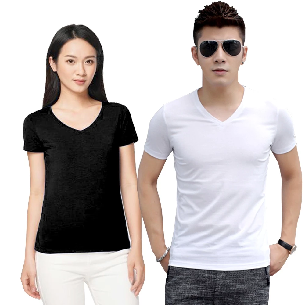 Áo Thun Cổ Tim Thoitrang24h Phom Xuông Cho Nam Và Nữ Vải Dày Mịn Không Xù Lông
