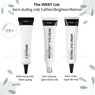 [Bill US] Kem dưỡng mắt The Inkey List Retinol-Caffein- Brighten-i 15ml