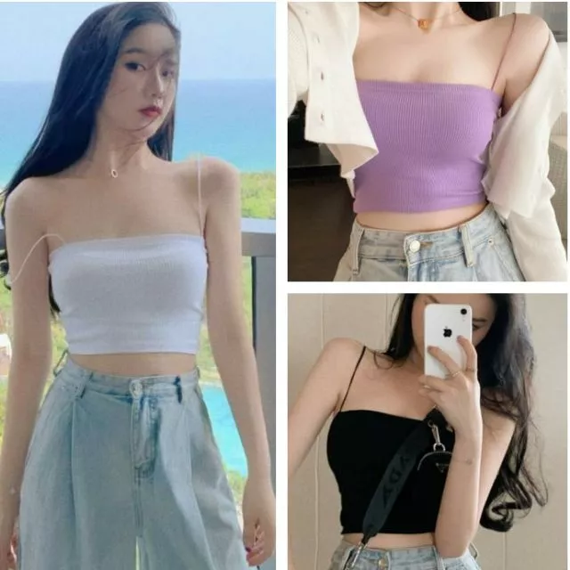 Áo 2 dây tăm croptop