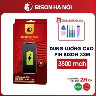 Pin Bison XS Max dung lượng cao 3800mah, BH 12 tháng