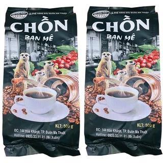 Combo 2 gói cà phê rang xay pha phin chồn đen ban mê Daklak ĐẠI XUÂN PHÁT ( mỗi gói 500gr)