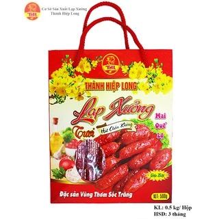 Lạp xưởng tươi Mai Quế Lộ Sóc Trăng - Thành Hiệp Long - Hút chân không Hộp 500gr