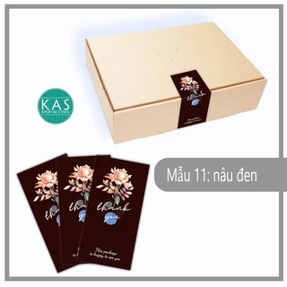 NHÃN DÁN Xấp 95-100 sticker cám ơn dán hộp đóng gói, mẫu 9, 10, 11 dành riêng cho shop bán hàng