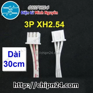 [3 SỢI] (D143) Dây bẹ 3p 30cm XH2.54mm (Dây bus, Dây cáp)