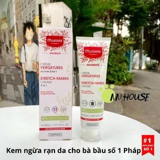 Kem rạn da cho bà bầu Mustela cream dưỡng ẩm, cấp nước, trắng da, tái tạo da an toàn cho bé và mẹ, kem dưỡng da glycerin