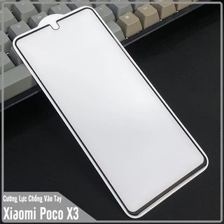 Kính cường lực cho Poco X3 NFC chống vân tay Full viền Đen