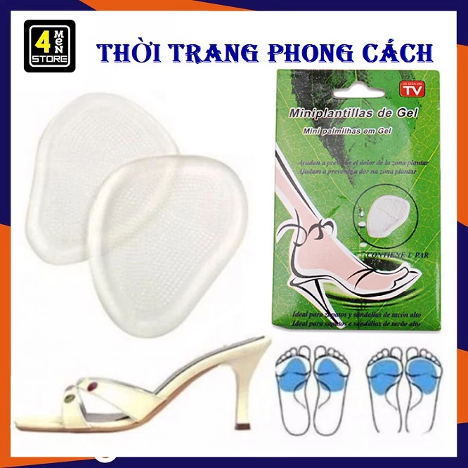 Combo 3 Bộ 2 Miếng Lót Mũi Giày Silicon Cao Cấp - Set 2 Miếng Lót Giầy Silicon Cực Êm Chân