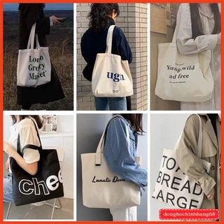 Túi tote đeo chéo unisex nam nữ vải diệt canvas phong cách trẻ trung, cá tính nhiều họa tiết phù hợp với đi học đi làm