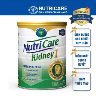 [Tặng 2 lọ yến] Sữa bột Nutricare Kidney 1 dinh dưỡng y học cho người suy thận 900g