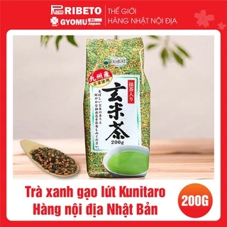 Trà xanh + gạo lứt Kunitaro 200g - Hàng nội địa Nhật Bản