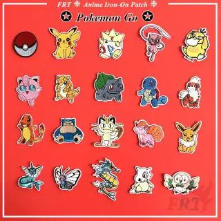 Sticker Ủi Thêu Trang Trí Hình Nhân Vật Pokemon