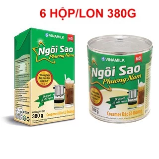 Combo 6 Hộp/ 6 Lon Sữa đặc Ngôi Sao Phương Nam xanh lá 380gram