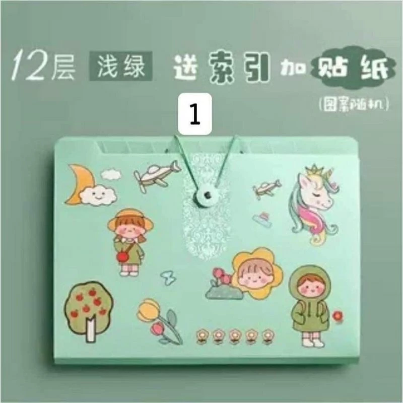 CẶP CHIA FILE TÀI LIỆU NHIỀU NGĂN TẶNG KÈM STICKER XINH XẮN