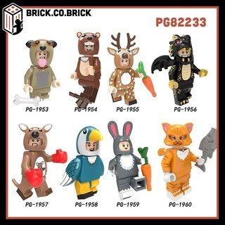 Đồ chơi Lắp ráp Minifigure Hóa Trang Động Vật Xếp hình Cosplay Nhiều Màu Sắc Cho Bé PG8223