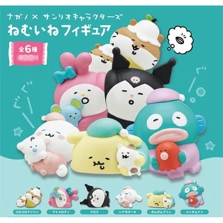 ★Hàng Sẵn Sàng★ Đồ Chơi Viên Nanggre Capsule Mini Sanrio Nagano Gashapon Nemuine (my melody, cinnamoroll, pompompurin, korokorokurilin, Treoyodon, kuromi)