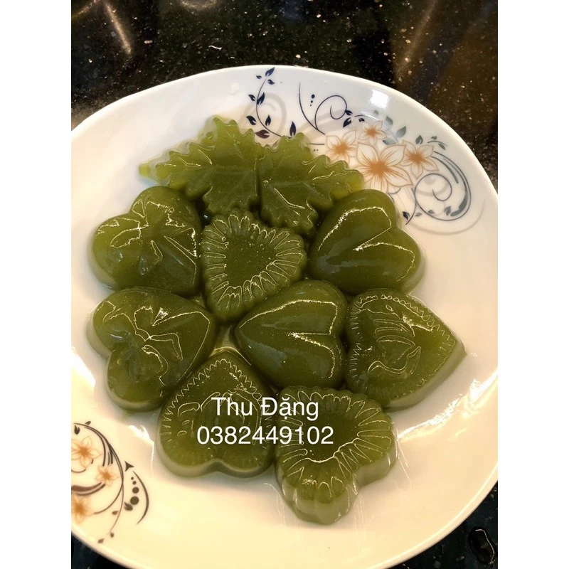 COMBO 1KG BỘT THẠCH GĂNG XANH VÀ 0,5kg LÁ THẠCH GĂNG XANH, HÀNG LOẠI 1 NHIỀU NHỰA