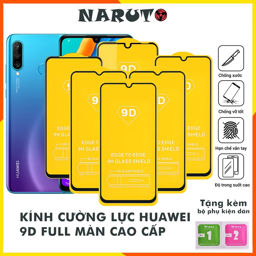 Cường lực huawei nova 3 3i nova 3e nova 2i 4e nova 5 5T p30 lite y9 prime 2019 y7 pro full màn tổng hợp Kính-[9D]