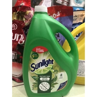 Nước rửa chén Sunlight trà xanh can 3,6kg