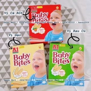 Bánh ăn dặm cho bé Baby Bites 6m+ bánh gạo - hanzomart