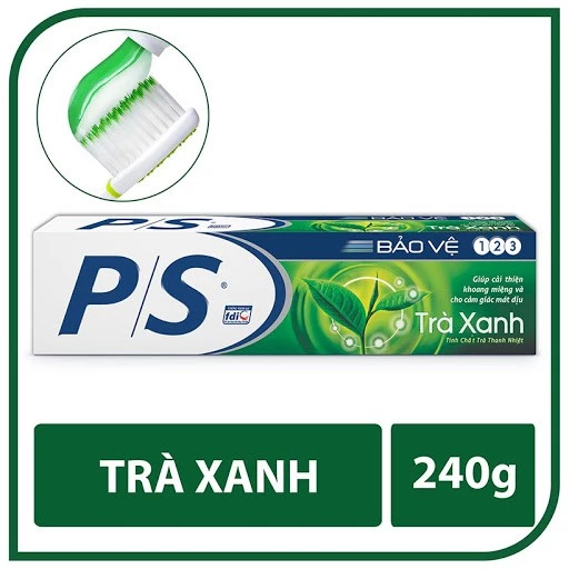 KEM ĐÁNH RĂNG PS TRÀ XANH 230gr