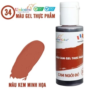 Màu Thực Phẩm Gel Cam Ngói 28g Unicorn Dùng Cho Bánh Nướng - D34