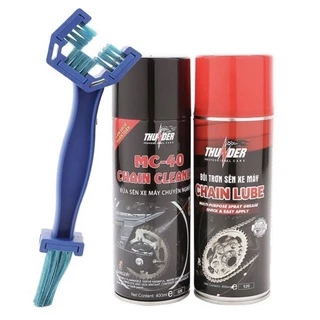 Combo rửa sên, dưỡng sên Thunder Chain Lube - Tặng bàn chải 3D